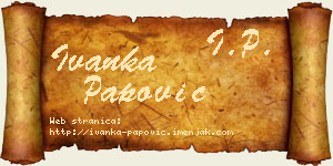 Ivanka Papović vizit kartica